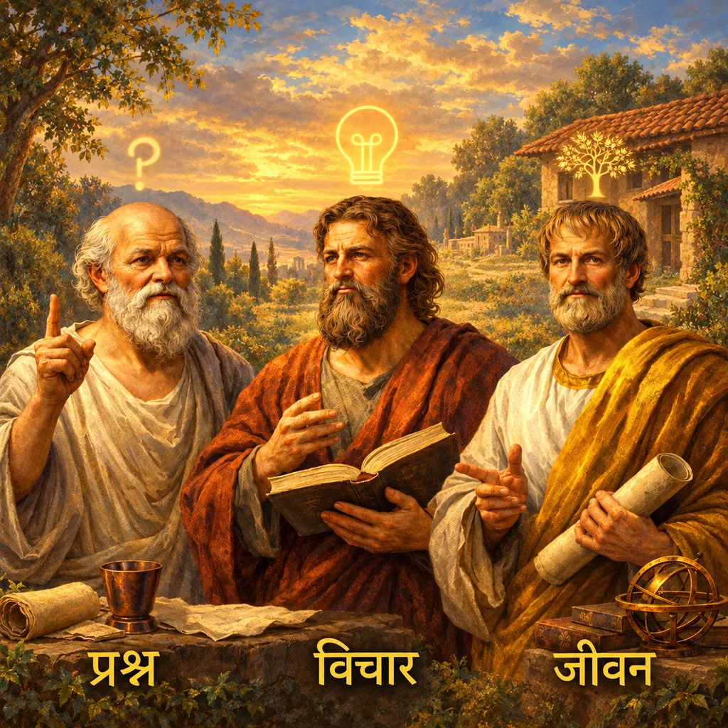 सुकरात, प्लेटो और अरस्तू - विचार की एक सतत यात्रा